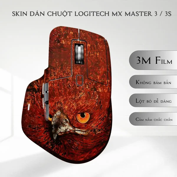 Skin dán chuột Logitech MX Master 2, 2s, 3, 3s mẫu Phượng hoàng lửa
