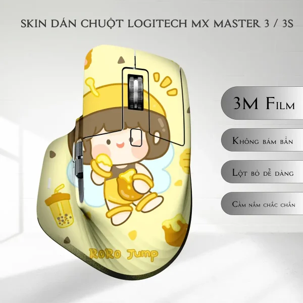 Skin dán chuột Logitech MX Master 2, 2s, 3, 3s mẫu Roro Jump