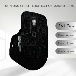 Skin dán chuột Logitech MX Master 2, 2s, 3, 3s mẫu Shadow Black