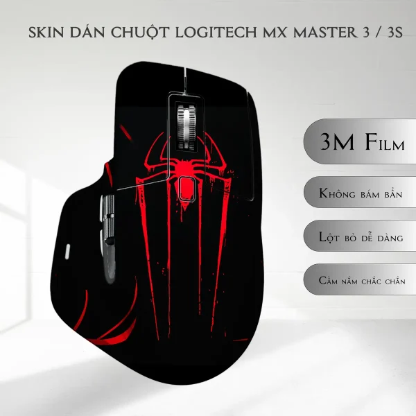 Skin dán chuột Logitech MX Master 2, 2s, 3, 3s mẫu Spiderman spi64