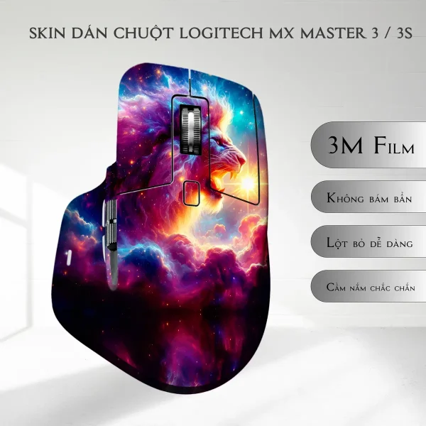 Skin dán chuột Logitech MX Master 2, 2s, 3, 3s mẫu Sư tử