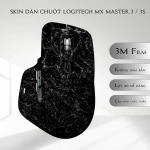 Skin dán chuột Logitech MX Master 2, 2s, 3, 3s mẫu Vân đá trắng stic049b