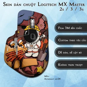 Skin dán chuột Logitech MX Master 2, 2s, 3, 3s mẫu Astronaut ast24