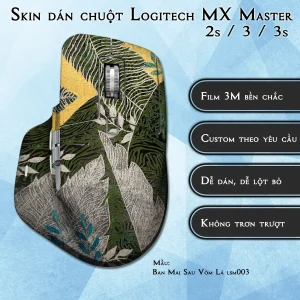 Skin dán chuột Logitech MX Master 2, 2s, 3, 3s mẫu Ban Mai Sau Vòm Lá lsm003
