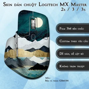 Skin dán chuột Logitech MX Master 2, 2s, 3, 3s mẫu Biển và trăng GSM166