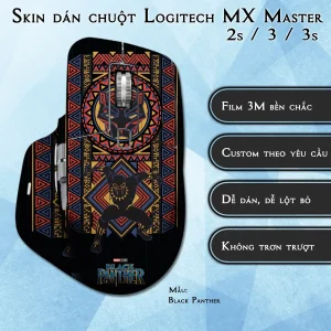 Skin dán chuột Logitech MX Master 2, 2s, 3, 3s mẫu Black Panther