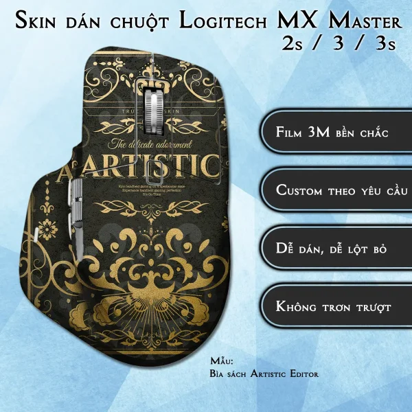 Skin dán chuột Logitech MX Master 2, 2s, 3, 3s mẫu Bìa sách Artistic Editor