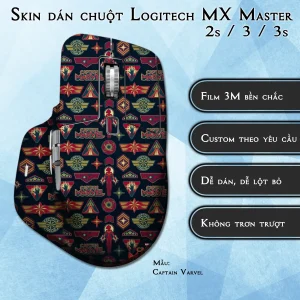 Skin dán chuột Logitech MX Master 2, 2s, 3, 3s mẫu Captain Varvel