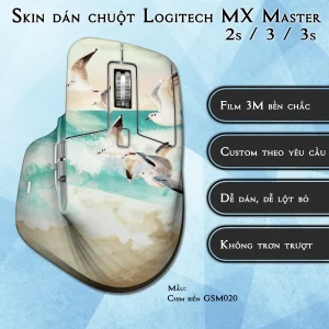 Skin dán chuột Logitech MX Master 2, 2s, 3, 3s mẫu Chim biển GSM020