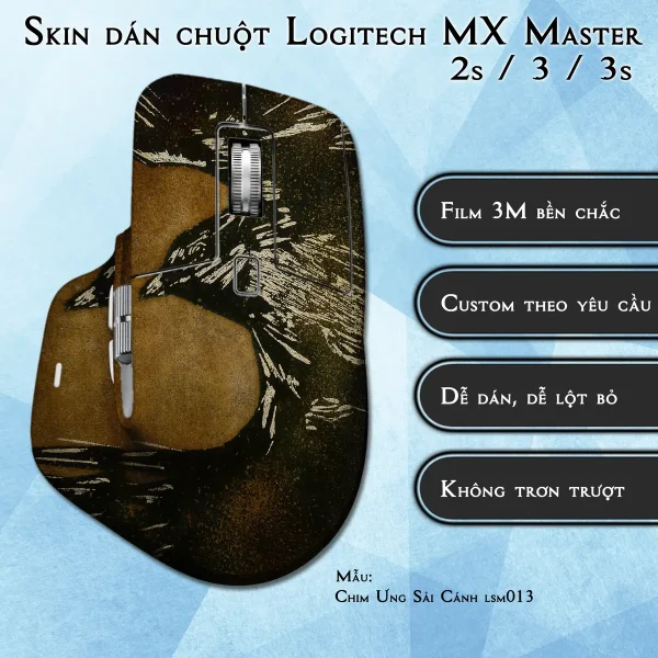 Skin dán chuột Logitech MX Master 2, 2s, 3, 3s mẫu Chim Ưng Sải Cánh lsm013