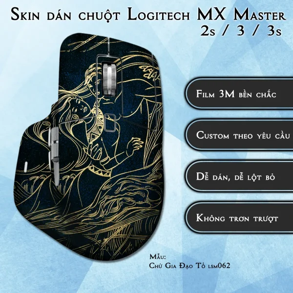 Skin dán chuột Logitech MX Master 2, 2s, 3, 3s mẫu Chử Gia Đạo Tổ lsm062