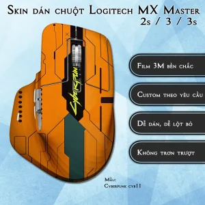 Skin dán chuột Logitech MX Master 2, 2s, 3, 3s mẫu Cyberpunk cyb11