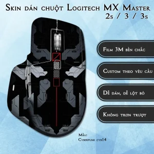 Skin dán chuột Logitech MX Master 2, 2s, 3, 3s mẫu Cyberpunk cyb14