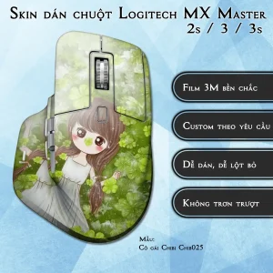 Skin dán chuột Logitech MX Master 2, 2s, 3, 3s mẫu Cô gái Chibi Chib025
