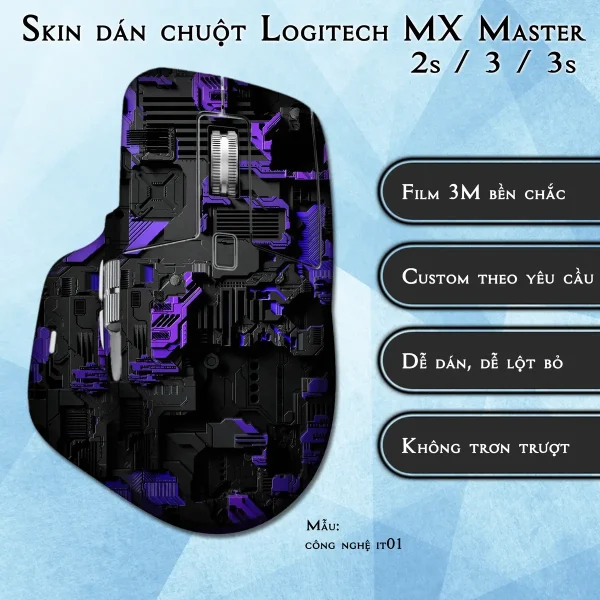 Skin dán chuột Logitech MX Master 2, 2s, 3, 3s mẫu công nghệ it01