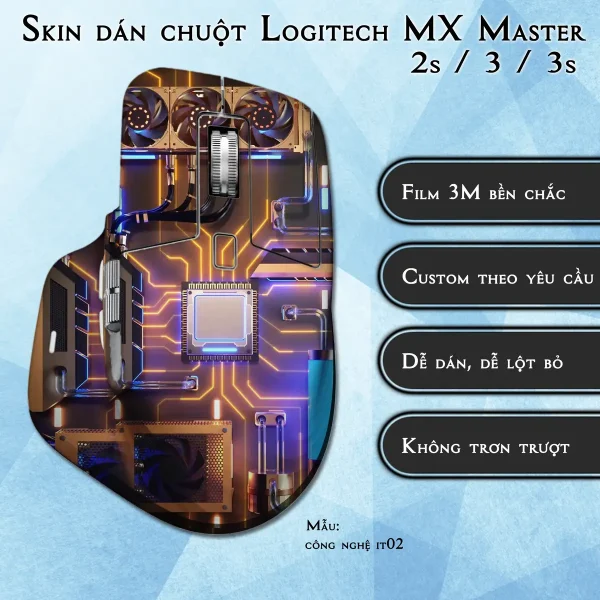 Skin dán chuột Logitech MX Master 2, 2s, 3, 3s mẫu công nghệ it02