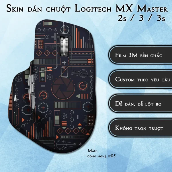 Skin dán chuột Logitech MX Master 2, 2s, 3, 3s mẫu công nghệ it05