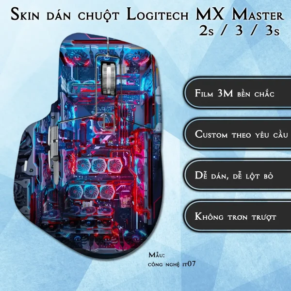 Skin dán chuột Logitech MX Master 2, 2s, 3, 3s mẫu công nghệ it07