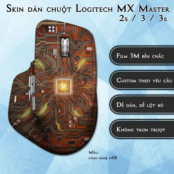 Skin dán chuột Logitech MX Master 2, 2s, 3, 3s mẫu công nghệ it08