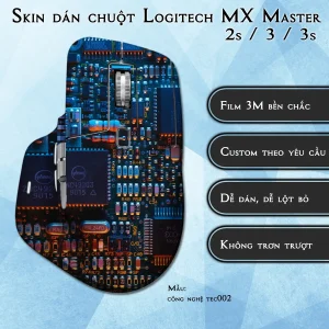 Skin dán chuột Logitech MX Master 2, 2s, 3, 3s mẫu công nghệ tec002