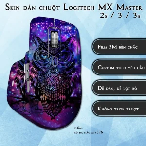 Skin dán chuột Logitech MX Master 2, 2s, 3, 3s mẫu cú đa màu atk376
