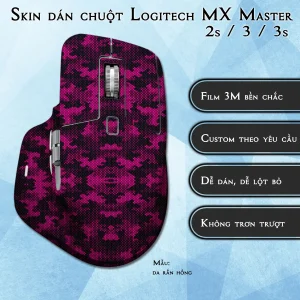 Skin dán chuột Logitech MX Master 2, 2s, 3, 3s mẫu da rắn hồng