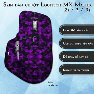 Skin dán chuột Logitech MX Master 2, 2s, 3, 3s mẫu da rắn tím