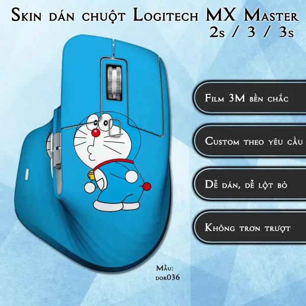 Skin dán chuột Logitech MX Master 2, 2s, 3, 3s mẫu dor036