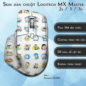 Skin dán chuột Logitech MX Master 2, 2s, 3, 3s mẫu Doremon Dor001