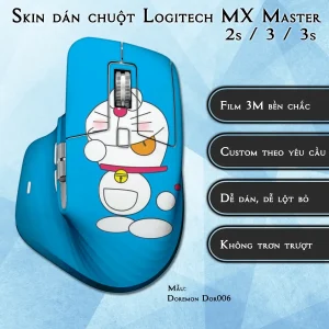 Skin dán chuột Logitech MX Master 2, 2s, 3, 3s mẫu Doremon Dor006