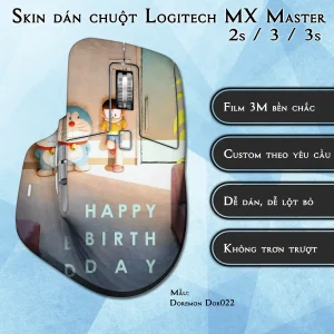 Skin dán chuột Logitech MX Master 2, 2s, 3, 3s mẫu Doremon Dor022