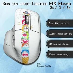 Skin dán chuột Logitech MX Master 2, 2s, 3, 3s mẫu Doremon Dor026