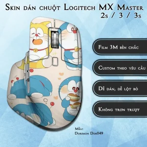 Skin dán chuột Logitech MX Master 2, 2s, 3, 3s mẫu Doremon Dor049