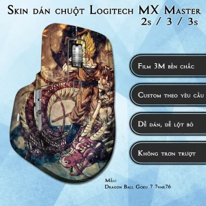 Skin dán chuột Logitech MX Master 2, 2s, 3, 3s mẫu Dragon Ball Goku 7 7vnr76