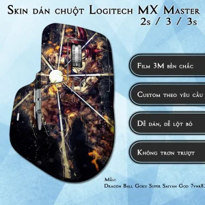 Skin dán chuột Logitech MX Master 2, 2s, 3, 3s mẫu Dragon Ball Goku Super Saiyan God 7vnr83