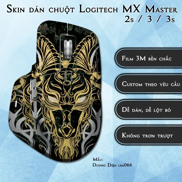 Skin dán chuột Logitech MX Master 2, 2s, 3, 3s mẫu Dương Diện lsm066