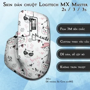 Skin dán chuột Logitech MX Master 2, 2s, 3, 3s mẫu Dễ thương So Cute scu002