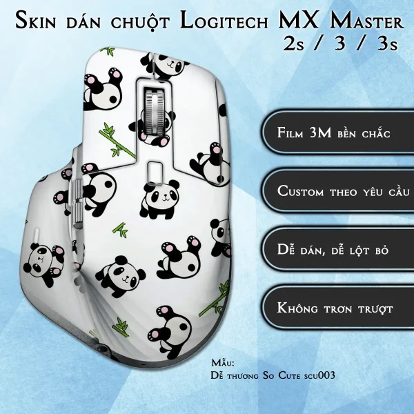 Skin dán chuột Logitech MX Master 2, 2s, 3, 3s mẫu Dễ thương So Cute scu003