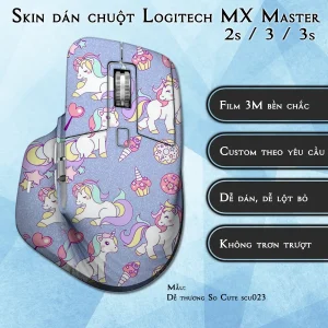 Skin dán chuột Logitech MX Master 2, 2s, 3, 3s mẫu Dễ thương So Cute scu023