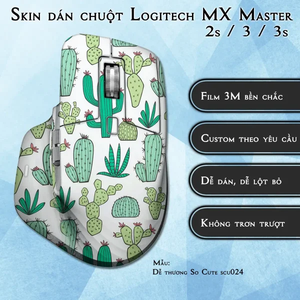 Skin dán chuột Logitech MX Master 2, 2s, 3, 3s mẫu Dễ thương So Cute scu024