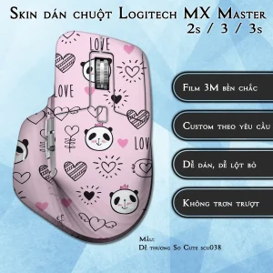 Skin dán chuột Logitech MX Master 2, 2s, 3, 3s mẫu Dễ thương So Cute scu038