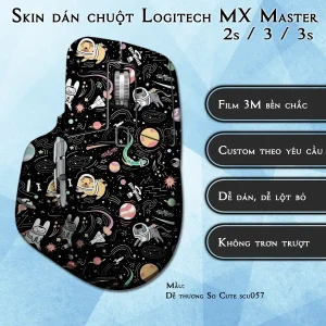 Skin dán chuột Logitech MX Master 2, 2s, 3, 3s mẫu Dễ thương So Cute scu057