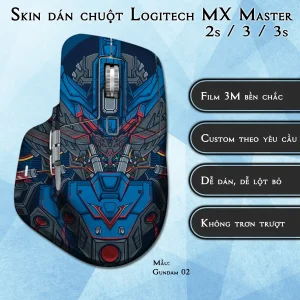 Skin dán chuột Logitech MX Master 2, 2s, 3, 3s mẫu Gundam 02