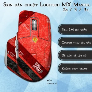 Skin dán chuột Logitech MX Master 2, 2s, 3, 3s mẫu gundam đỏ