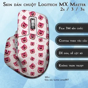 Skin dán chuột Logitech MX Master 2, 2s, 3, 3s mẫu Gấu dâu Lotso lotso007
