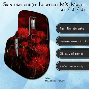 Skin dán chuột Logitech MX Master 2, 2s, 3, 3s mẫu Hoa bỉ ngạn acp036