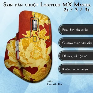 Skin dán chuột Logitech MX Master 2, 2s, 3, 3s mẫu Hoa Mẫu Đơn