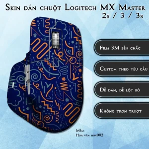 Skin dán chuột Logitech MX Master 2, 2s, 3, 3s mẫu Hoa văn hov002