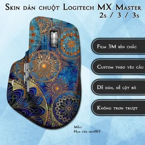 Skin dán chuột Logitech MX Master 2, 2s, 3, 3s mẫu Hoa văn hov003