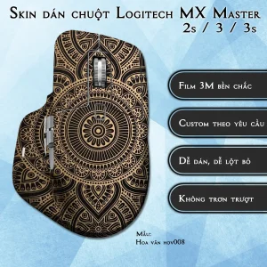 Skin dán chuột Logitech MX Master 2, 2s, 3, 3s mẫu Hoa văn hov008